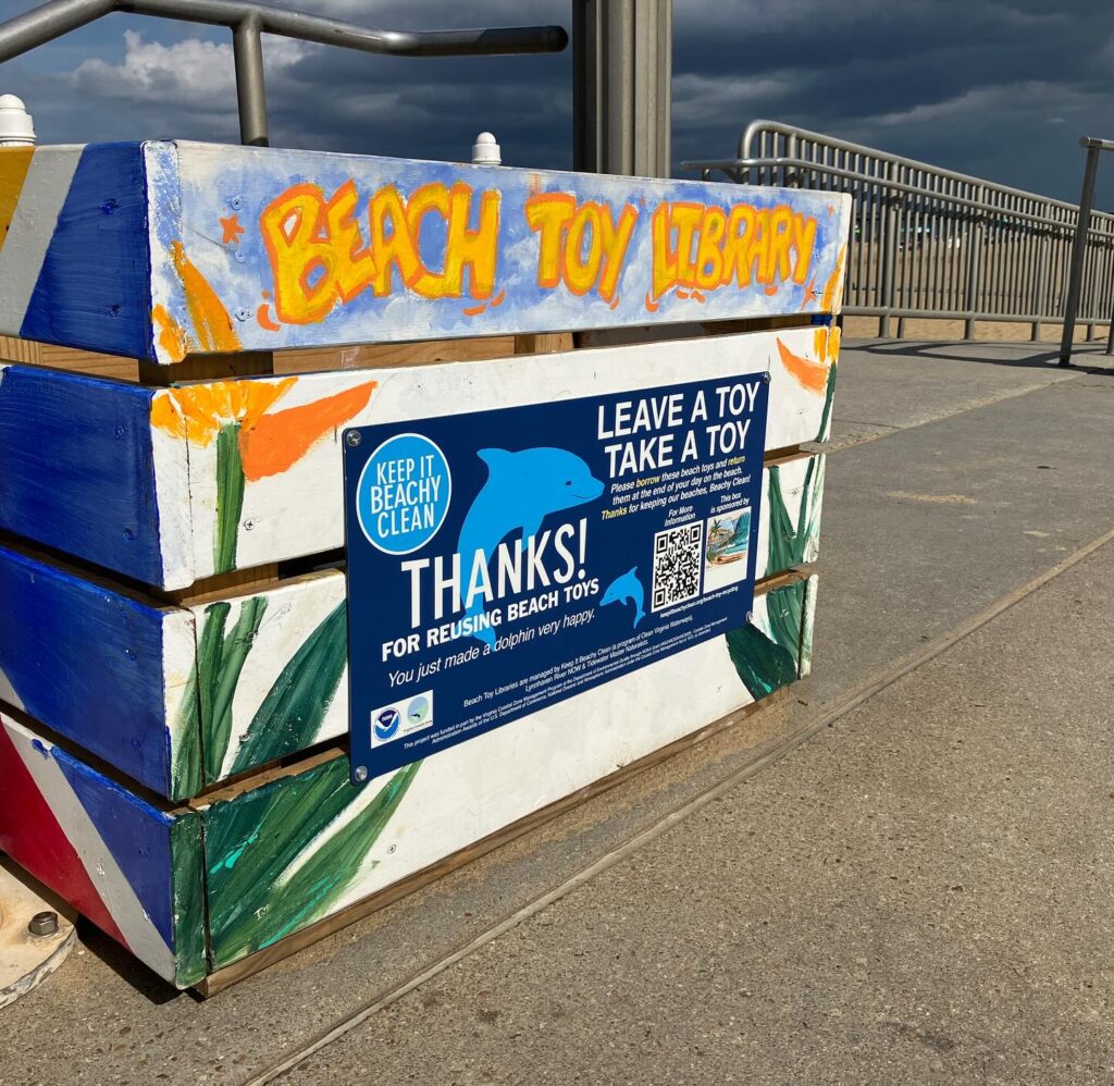 Beach Toy Recycling Box at Ocean Eddie's